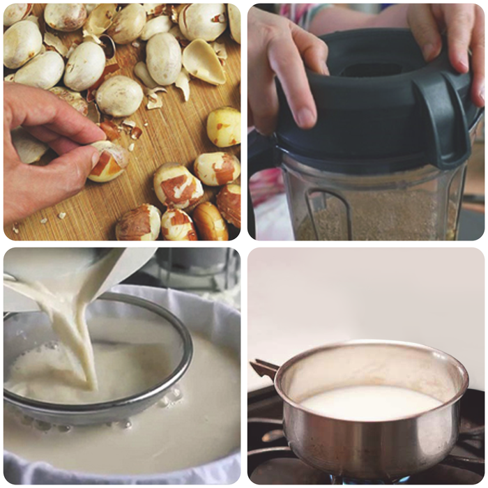 Nấu sữa hạt theo cách truyền thống